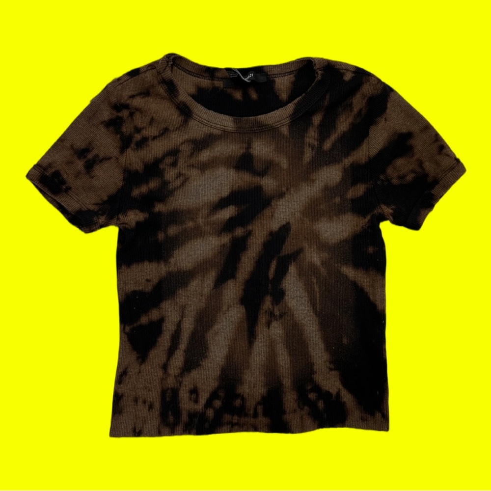 Bleach Dye Girls T, Size Small, Faded Grateful Dead Lightning Bolt